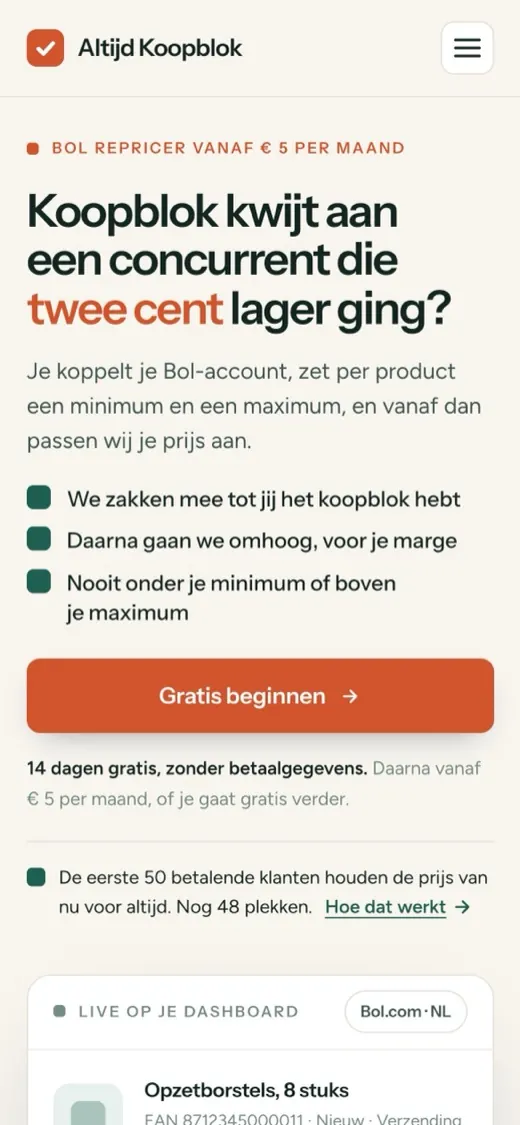 AltijdKoopblok op mobiel