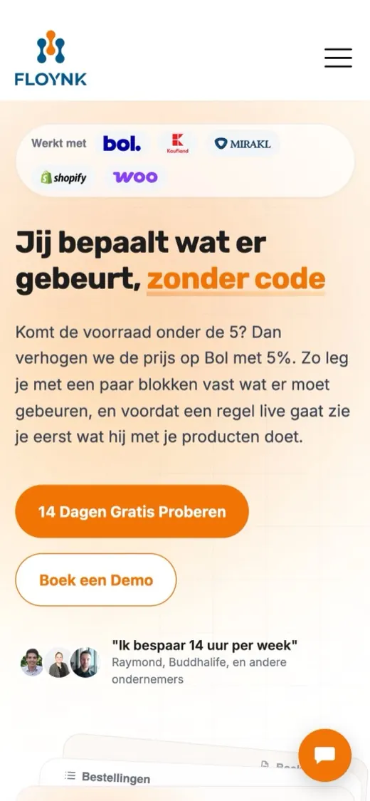Floynk op mobiel